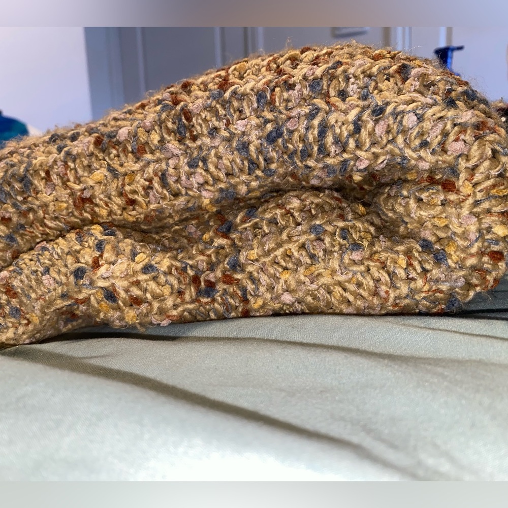 Brown Multicolored Loose Cozy Sweater - Picture 5 of 6